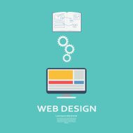 Web design process vector infographics Website development promotional material Smart N3