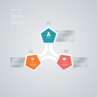 Infographics template vector Infographic elements in menu options 3d clean