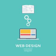 Web design process vector infographics Website development promotional material Smart N4