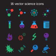 Science set icons