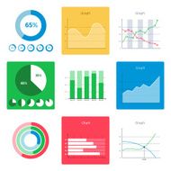 Group of business diagram on white bacground