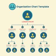 Organization chart template infographics Vector illustration