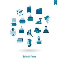 business and finance icon set N233