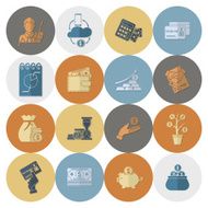 business and finance icon set N234