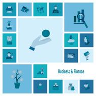 business and finance icon set N235