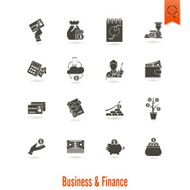 business and finance icon set N237