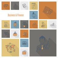 business and finance icon set N239