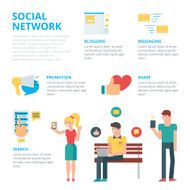 Social network infographic vector illustration