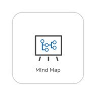 Mind Map Icon Business Concept Flat Design N2