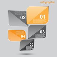 Infographic design template with paper tags N18