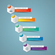 Infographic design template Business concept with 5 options