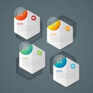 Infographic design template Business concept with 4 options N2