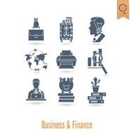 business and finance icon set N241