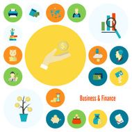 business and finance icon set N244