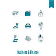 business and finance icon set N246