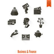 business and finance icon set N247