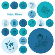 business and finance icon set N249