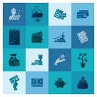 business and finance icon set N250