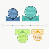 Vector colorful timeline info graph N2