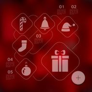 Christmas infographic with unfocused background N14