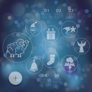 Christmas infographic with unfocused background N15