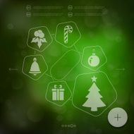 Christmas infographic with unfocused background N17