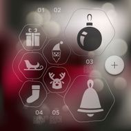 Christmas infographic with unfocused background N18