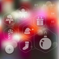 Christmas infographic with unfocused background N19