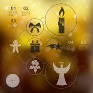Christmas infographic with unfocused background N20