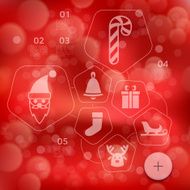 Christmas infographic with unfocused background N21