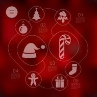 Christmas infographic with unfocused background N22