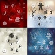 Christmas infographic with unfocused background N23