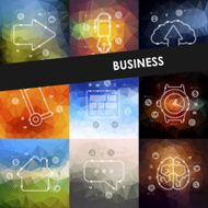 business timeline infographics with blurred background N7