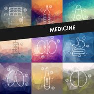 medicine timeline infographics with blurred background N4