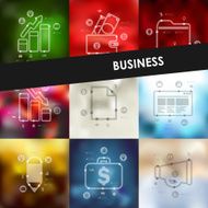 business timeline infographics with blurred background N8