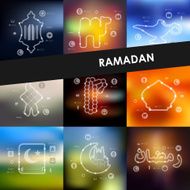 ramadan timeline infographics with blurred background N2