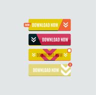 Colorful download web button Modern flat design