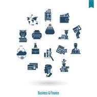 business and finance icon set N255