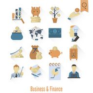 business and finance icon set N259