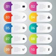 Vector illustration infographics ten options N4