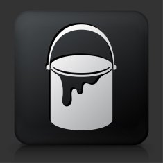 Black Square Button with Paint Bucket N2