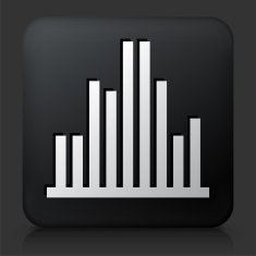 Black Square Button with Cityscape Icon N11
