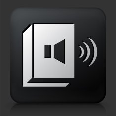 Black Square Button with Audio Book N2
