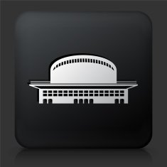 Black Square Button with Building Icon N19