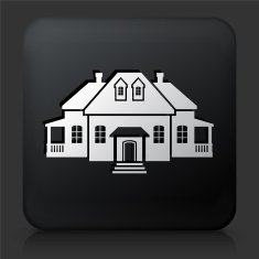 Black Square Button with Home Icon N12