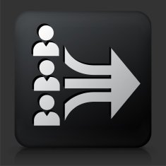 Black Square Button with Networking N2