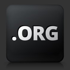 Black Square Button with org