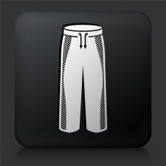 Black Square Button with Pants