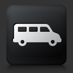 Black Square Button with Van Icon N2