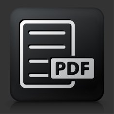 Black Square Button with PDF Document Icon